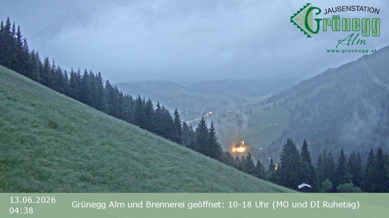 Archiv Foto Webcam Dienten: Ausblick Grünegg Alm