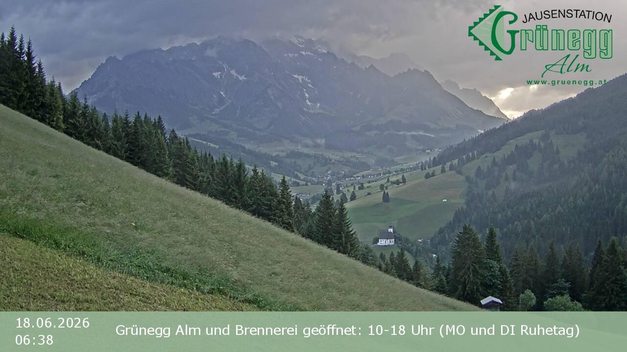 Archiv Foto Webcam Dienten: Ausblick Grünegg Alm