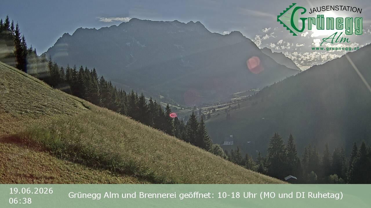 Archiv Foto Webcam Dienten: Ausblick Grünegg Alm