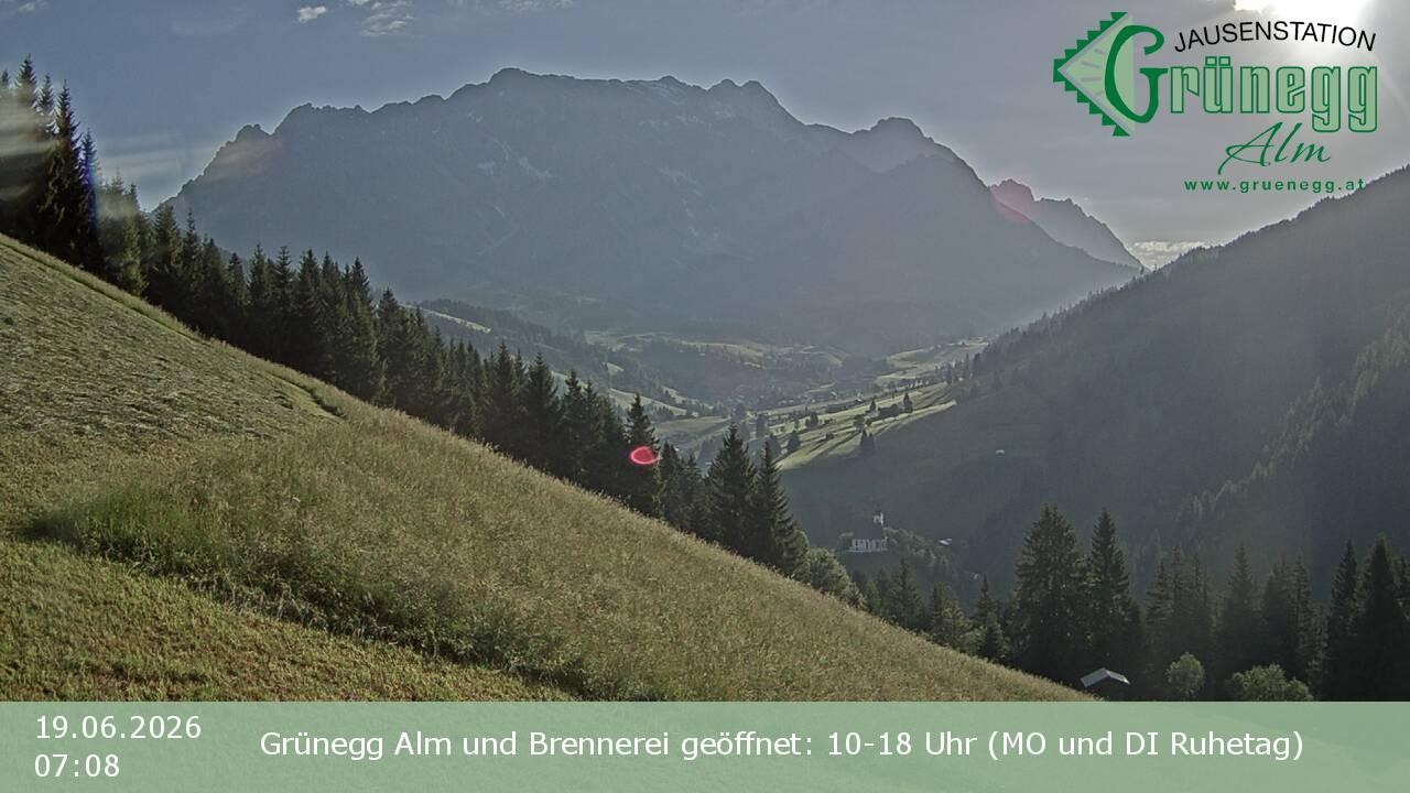Archiv Foto Webcam Dienten: Ausblick Grünegg Alm