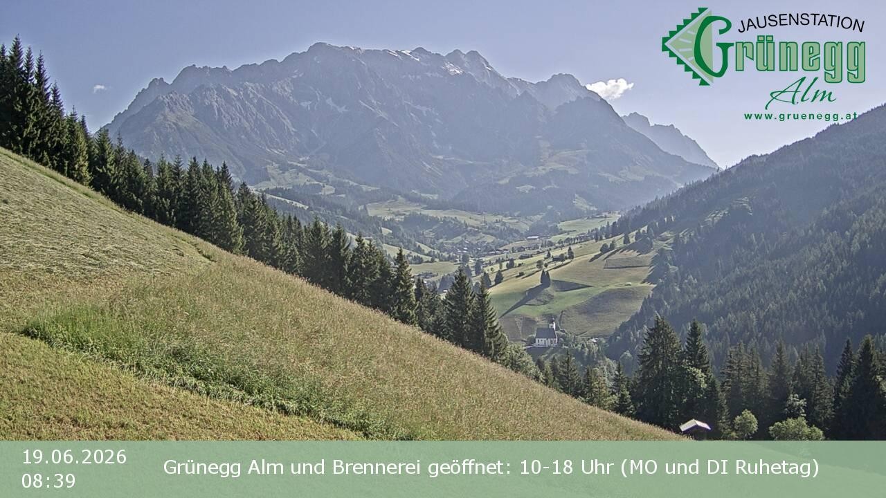 Archiv Foto Webcam Dienten: Ausblick Grünegg Alm
