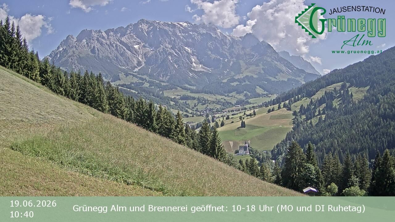 Archiv Foto Webcam Dienten: Ausblick Grünegg Alm