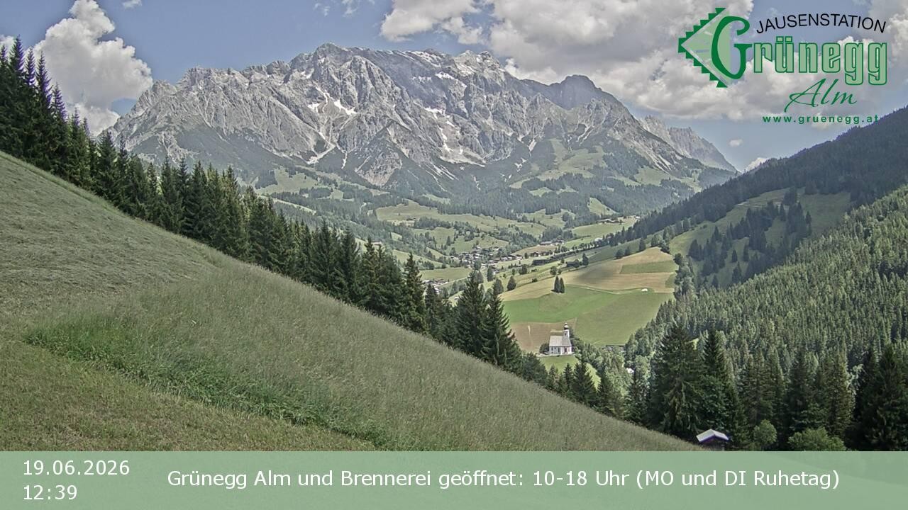 Archiv Foto Webcam Dienten: Ausblick Grünegg Alm