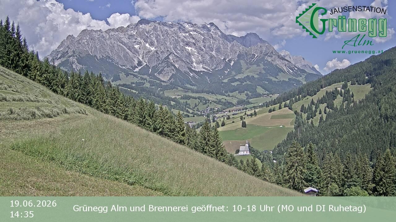Archiv Foto Webcam Dienten: Ausblick Grünegg Alm