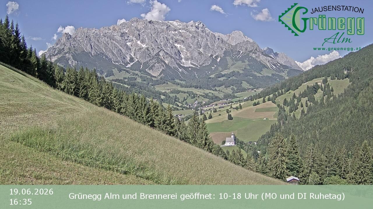 Archiv Foto Webcam Dienten: Ausblick Grünegg Alm