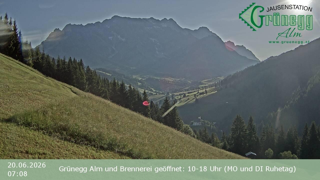 Archiv Foto Webcam Dienten: Ausblick Grünegg Alm