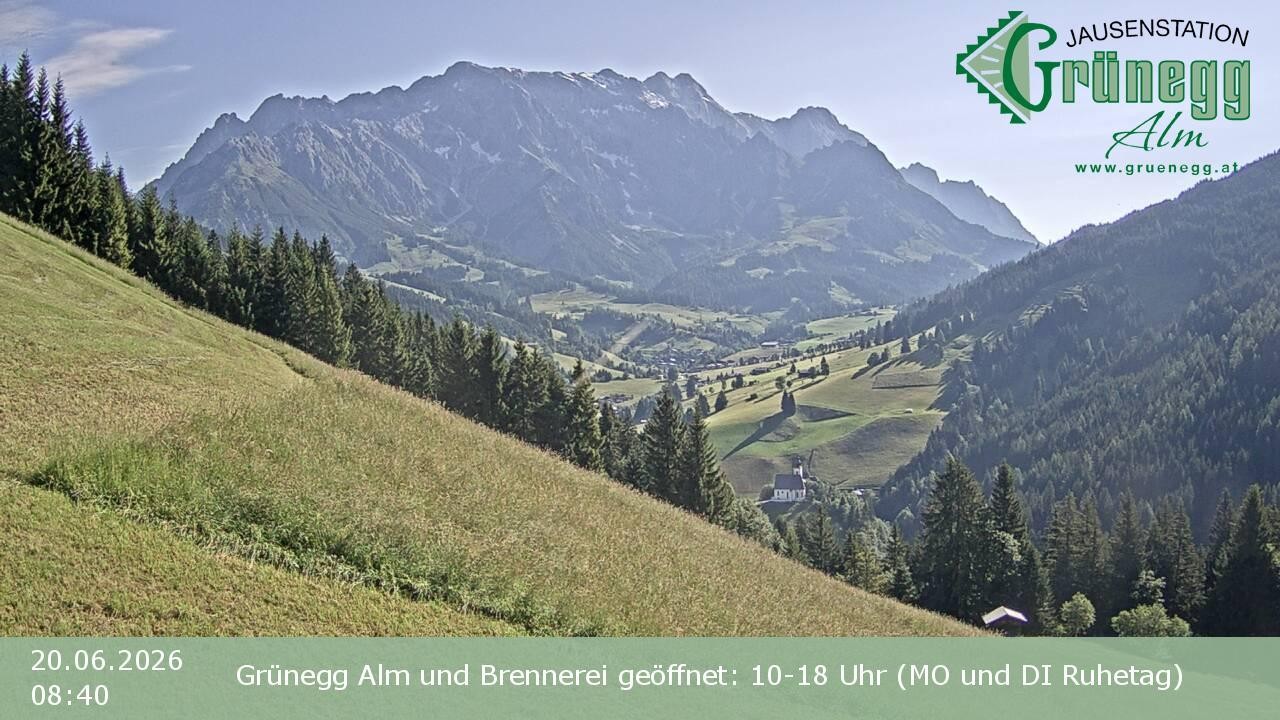 Archiv Foto Webcam Dienten: Ausblick Grünegg Alm