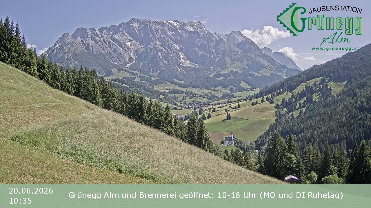Archiv Foto Webcam Dienten: Ausblick Grünegg Alm