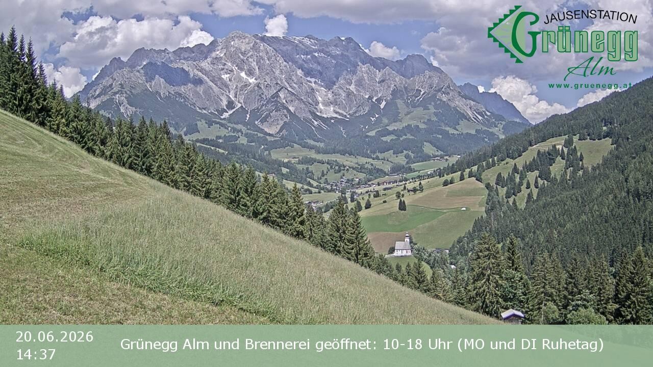 Archiv Foto Webcam Dienten: Ausblick Grünegg Alm