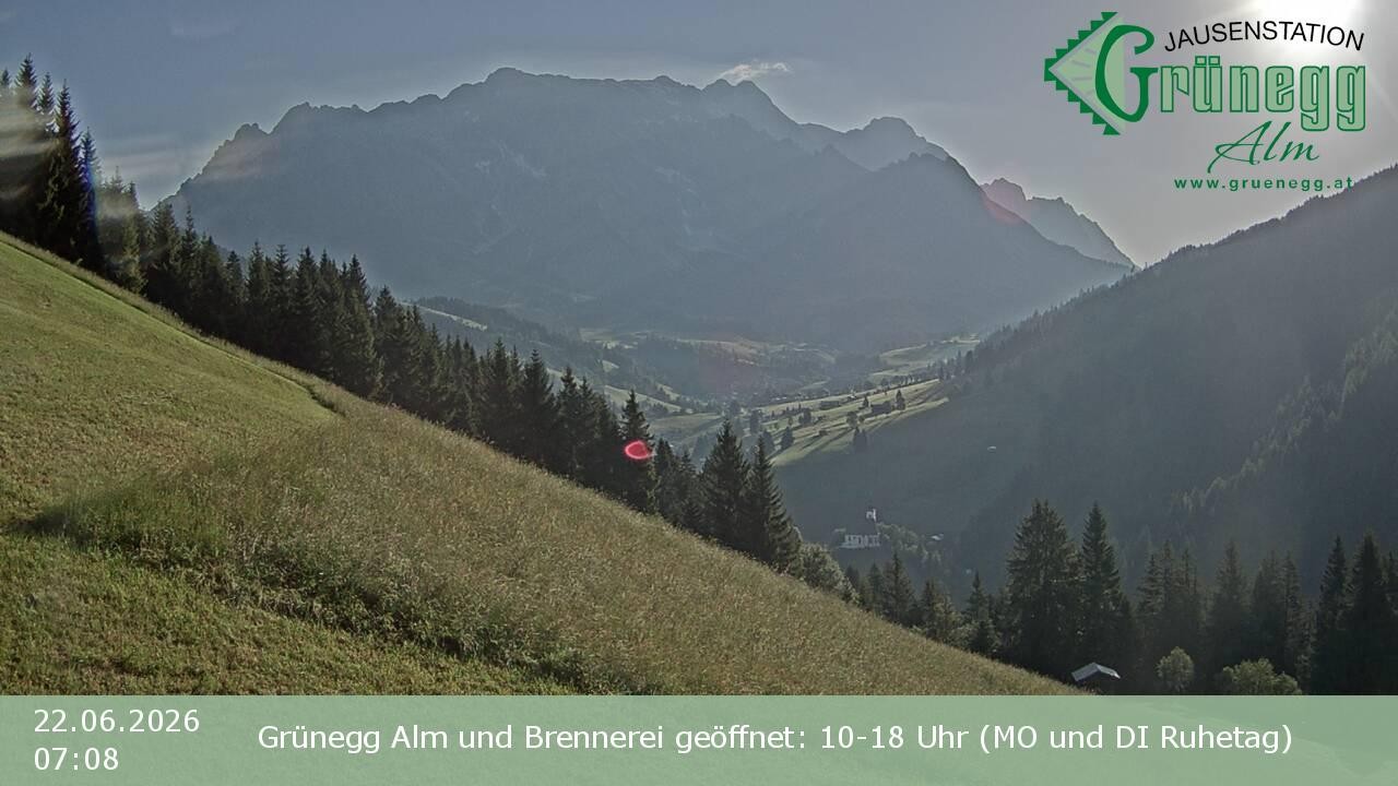 Archiv Foto Webcam Dienten: Ausblick Grünegg Alm
