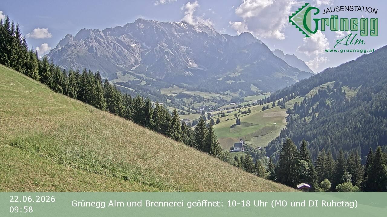 Archiv Foto Webcam Dienten: Ausblick Grünegg Alm