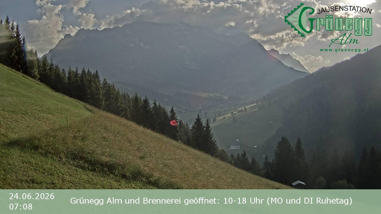 Archiv Foto Webcam Dienten: Ausblick Grünegg Alm
