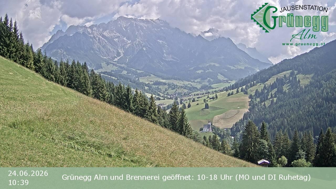 Archiv Foto Webcam Dienten: Ausblick Grünegg Alm