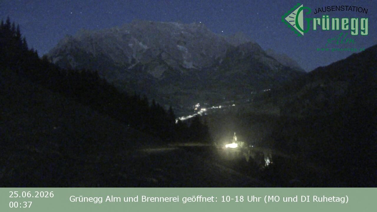 Archived image Webcam Dienten - View Grünegg Alm