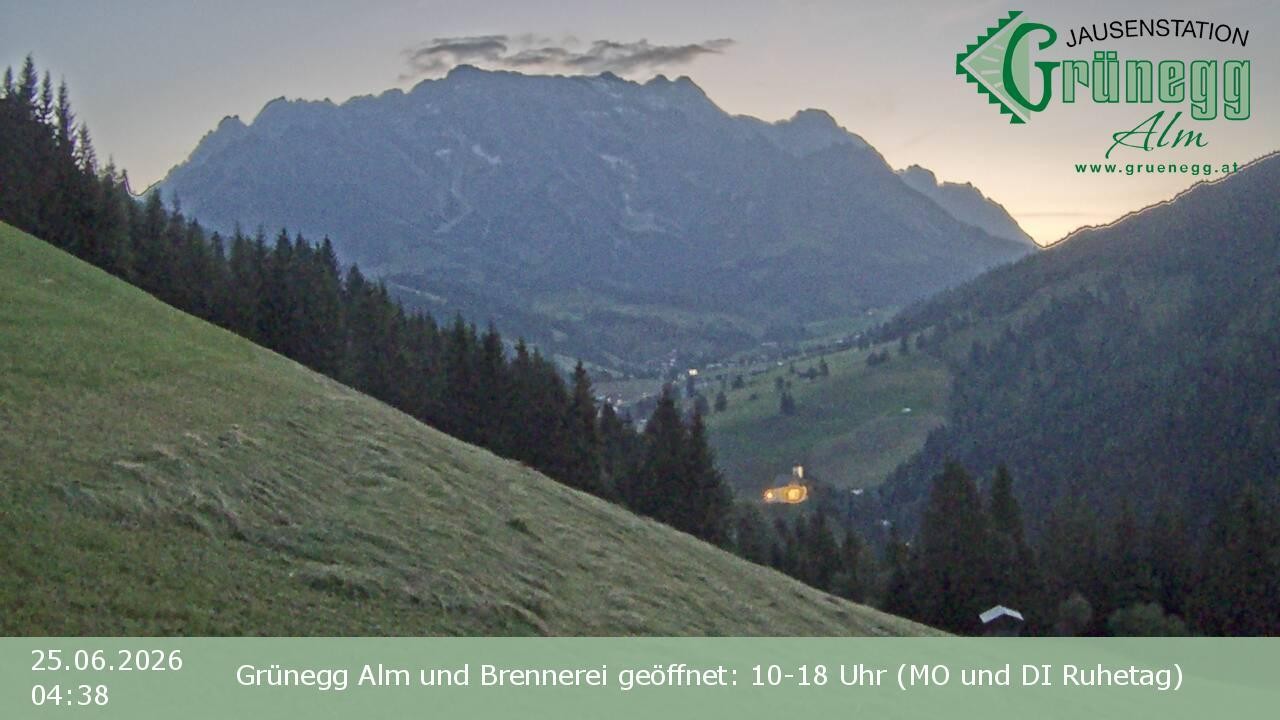 Archived image Webcam Dienten - View Grünegg Alm
