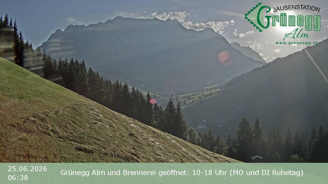 Archiv Foto Webcam Dienten: Ausblick Grünegg Alm