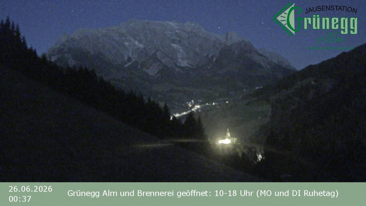 Archived image Webcam Dienten - View Grünegg Alm