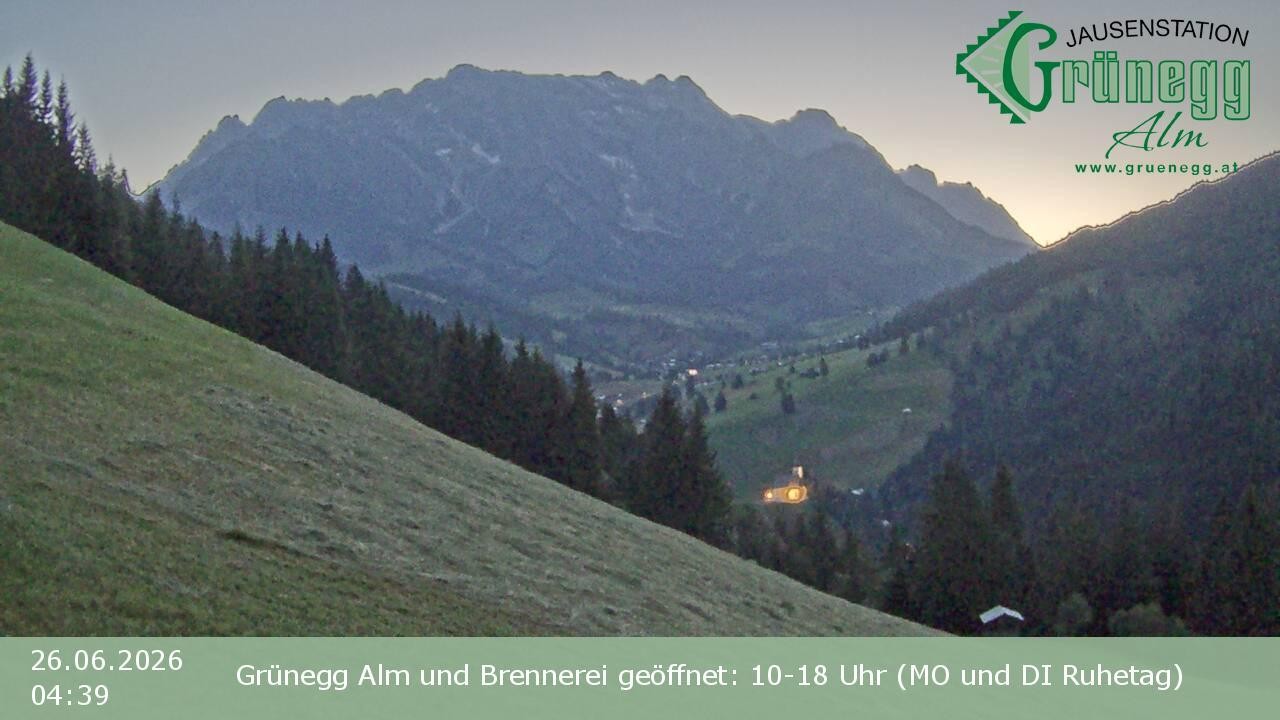 Archived image Webcam Dienten - View Grünegg Alm