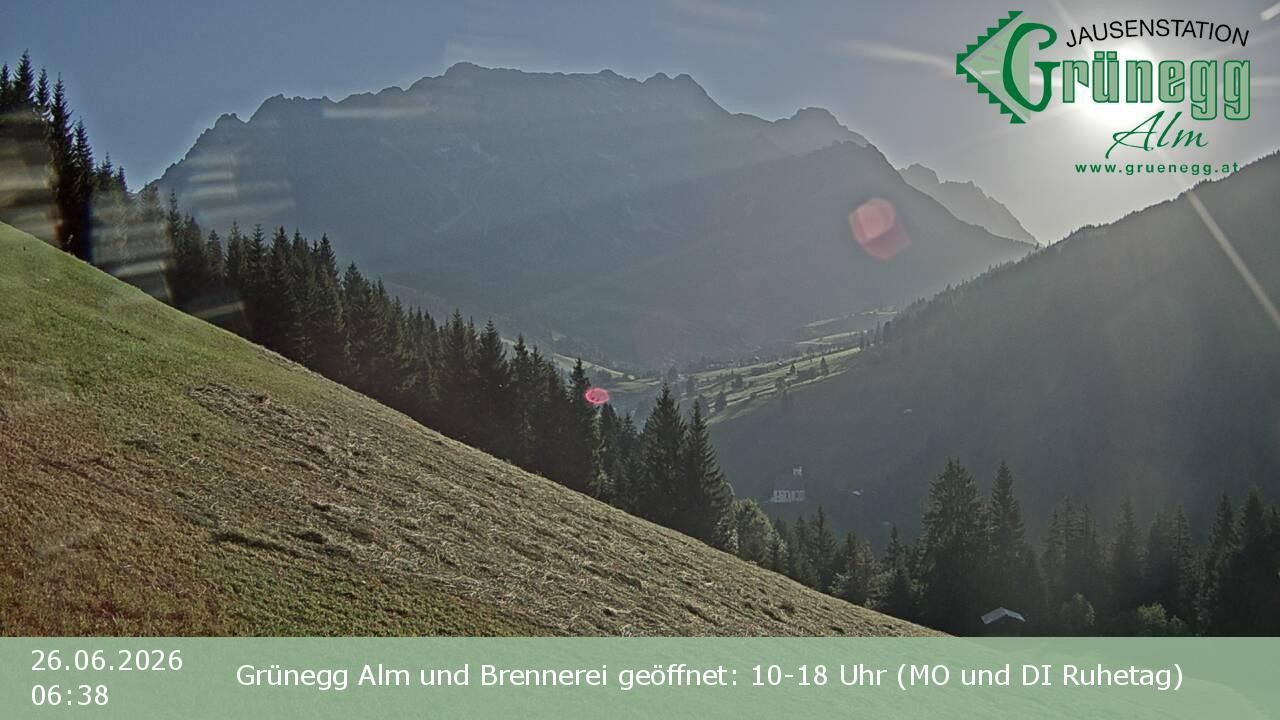 Archiv Foto Webcam Dienten: Ausblick Grünegg Alm
