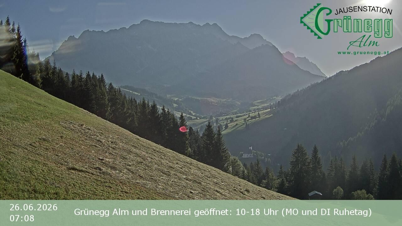 Archiv Foto Webcam Dienten: Ausblick Grünegg Alm