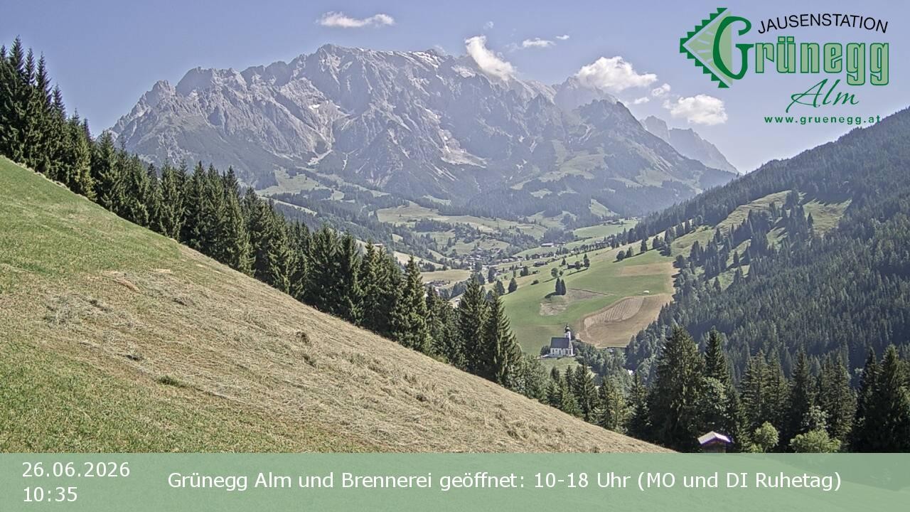 Archiv Foto Webcam Dienten: Ausblick Grünegg Alm