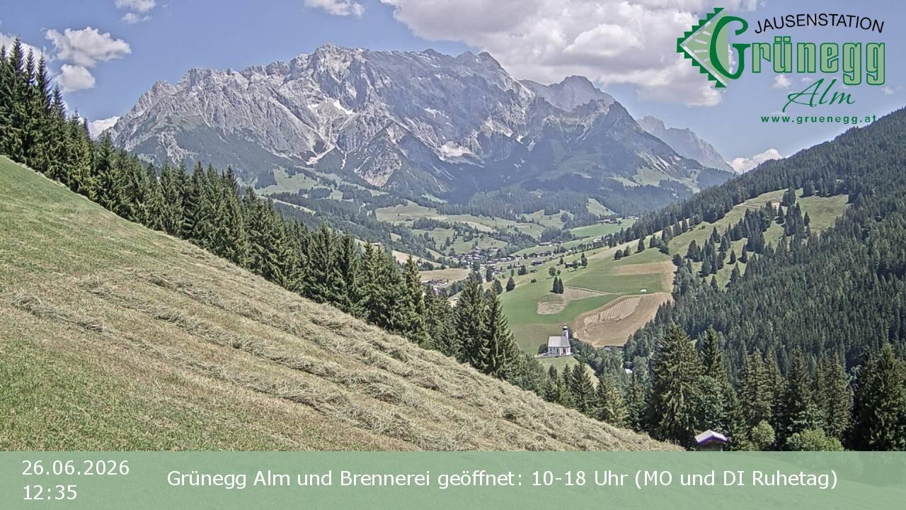 Archiv Foto Webcam Dienten: Ausblick Grünegg Alm