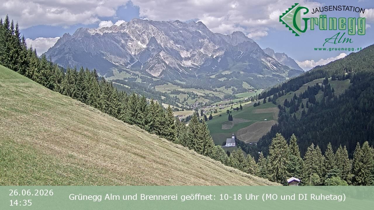 Archiv Foto Webcam Dienten: Ausblick Grünegg Alm