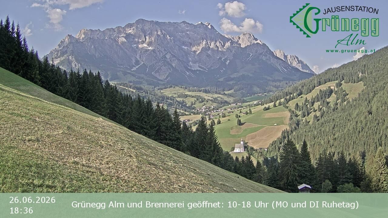 Archiv Foto Webcam Dienten: Ausblick Grünegg Alm