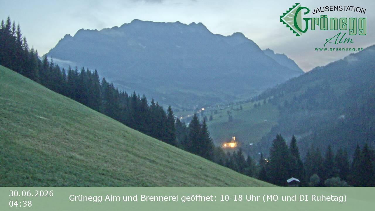 Archiv Foto Webcam Dienten: Ausblick Grünegg Alm
