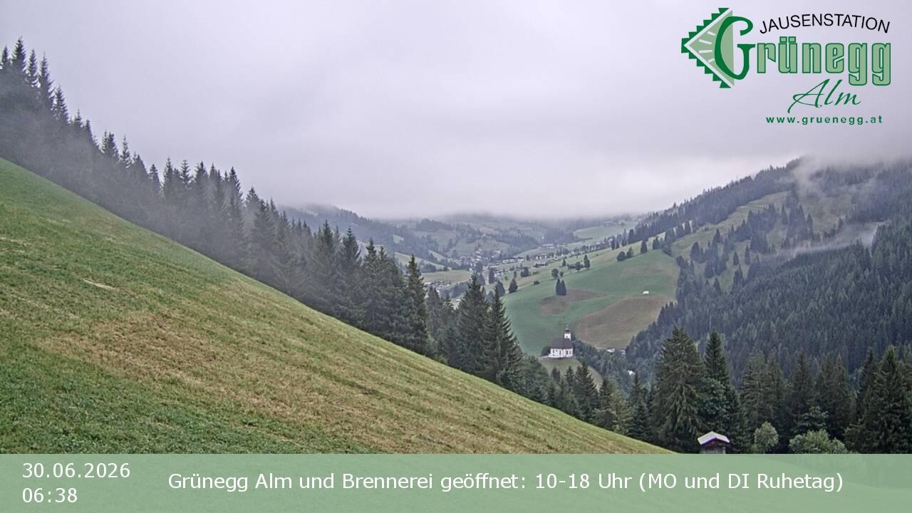 Archiv Foto Webcam Dienten: Ausblick Grünegg Alm