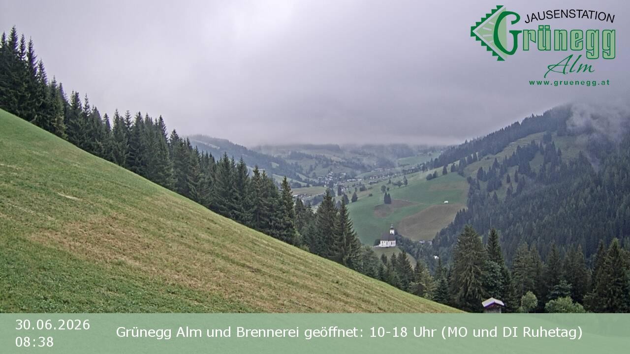 Archiv Foto Webcam Dienten: Ausblick Grünegg Alm