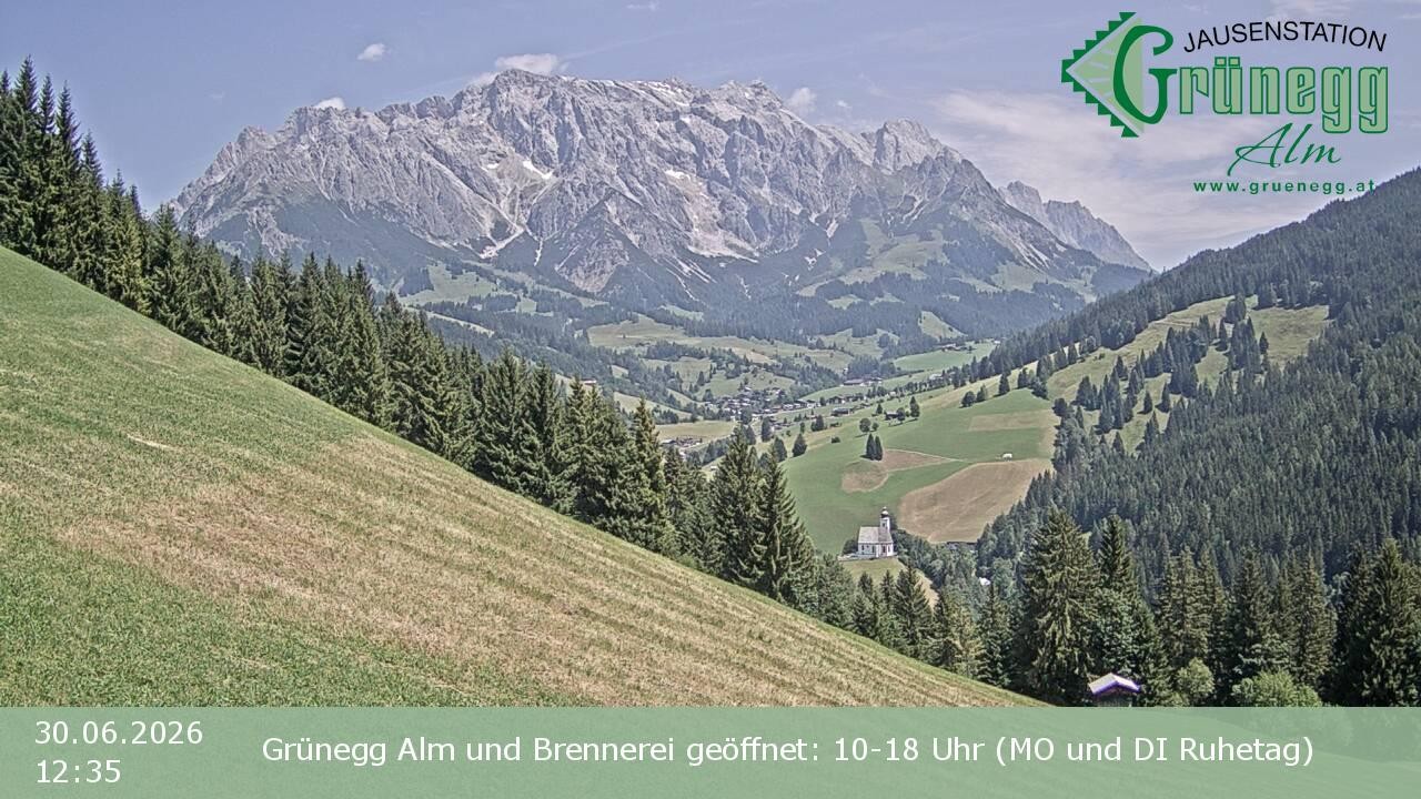 Archiv Foto Webcam Dienten: Ausblick Grünegg Alm