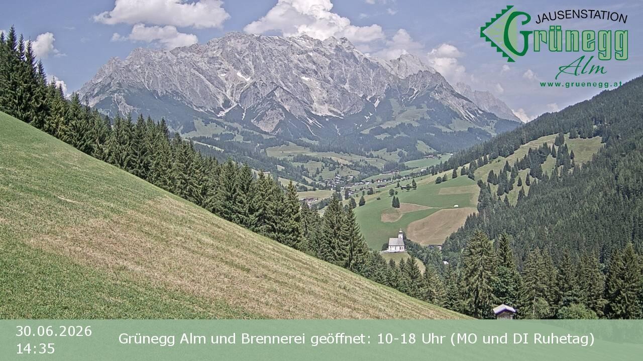 Archiv Foto Webcam Dienten: Ausblick Grünegg Alm