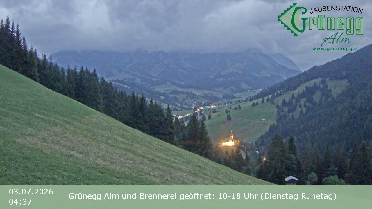 Archiv Foto Webcam Dienten: Ausblick Grünegg Alm