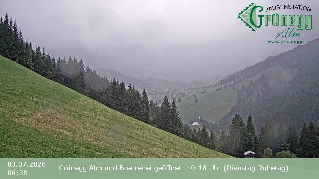 Archiv Foto Webcam Dienten: Ausblick Grünegg Alm