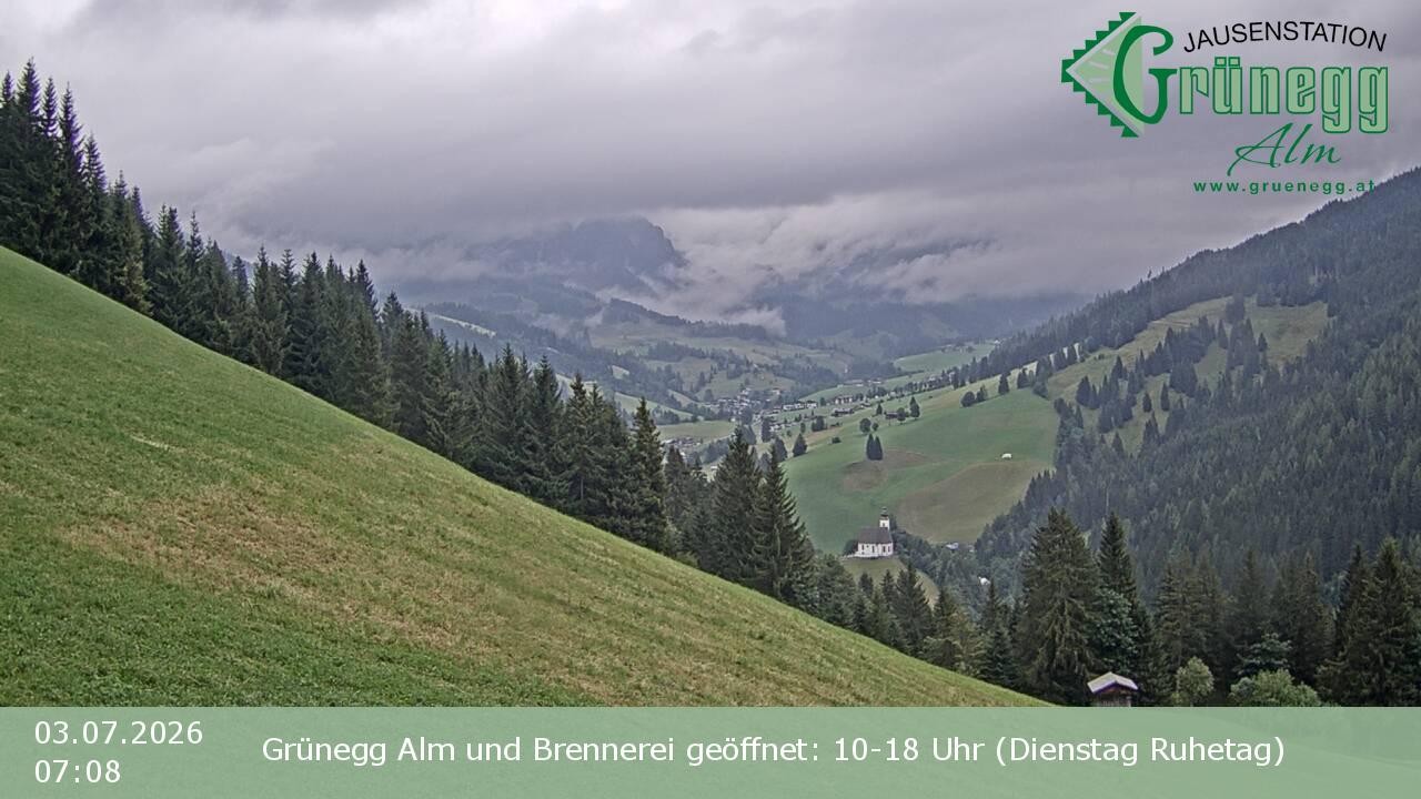 Archiv Foto Webcam Dienten: Ausblick Grünegg Alm