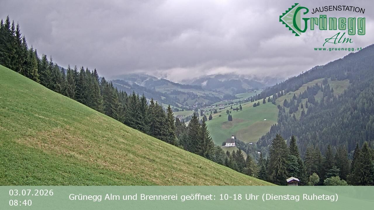 Archiv Foto Webcam Dienten: Ausblick Grünegg Alm
