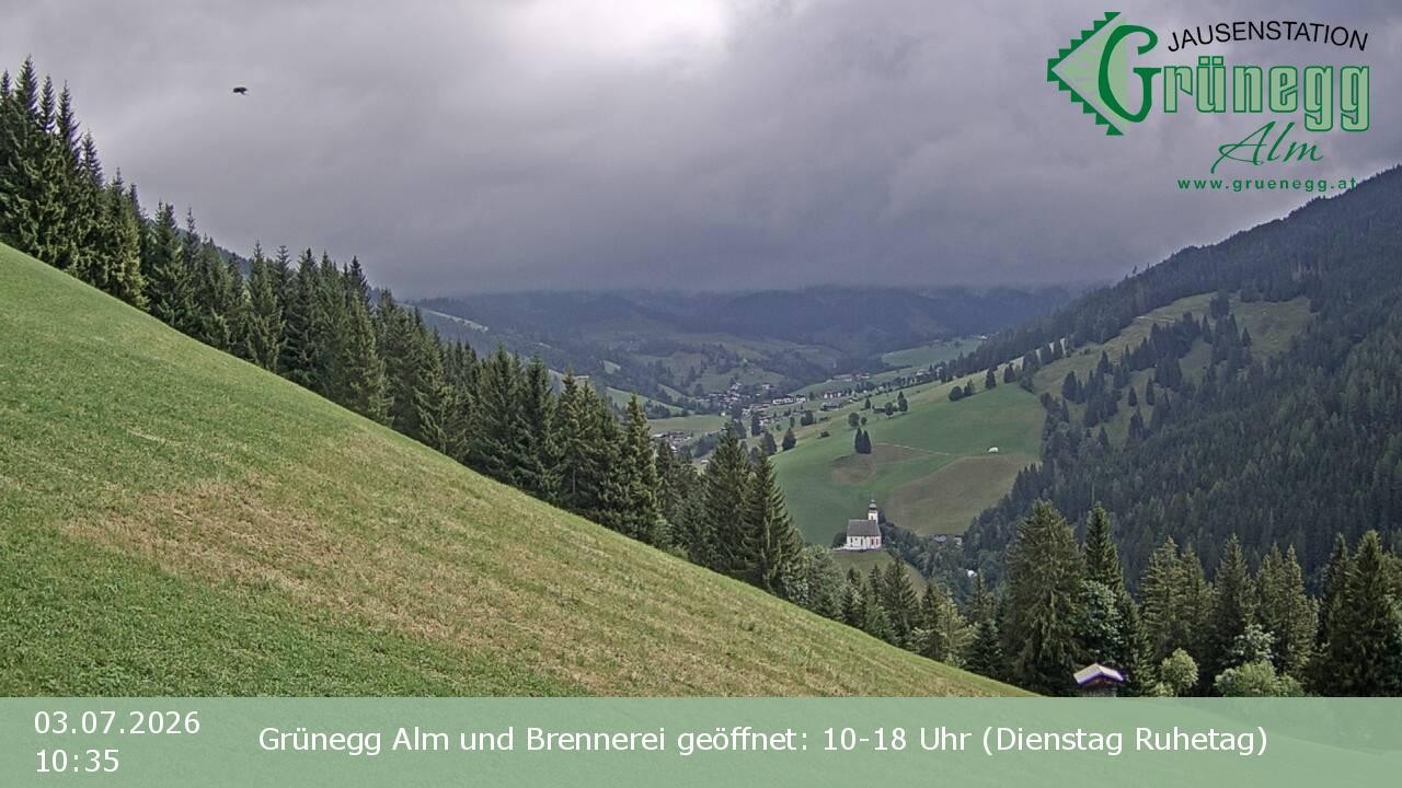 Archiv Foto Webcam Dienten: Ausblick Grünegg Alm