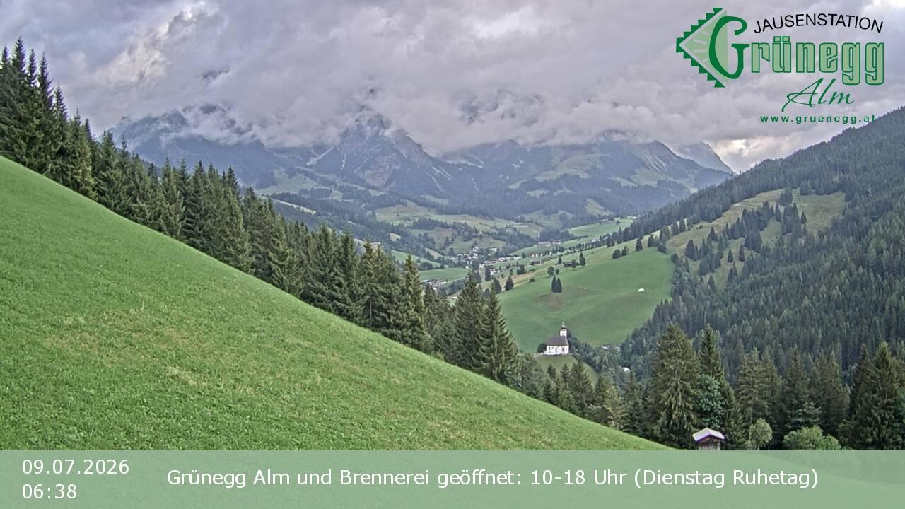 Archiv Foto Webcam Dienten: Ausblick Grünegg Alm