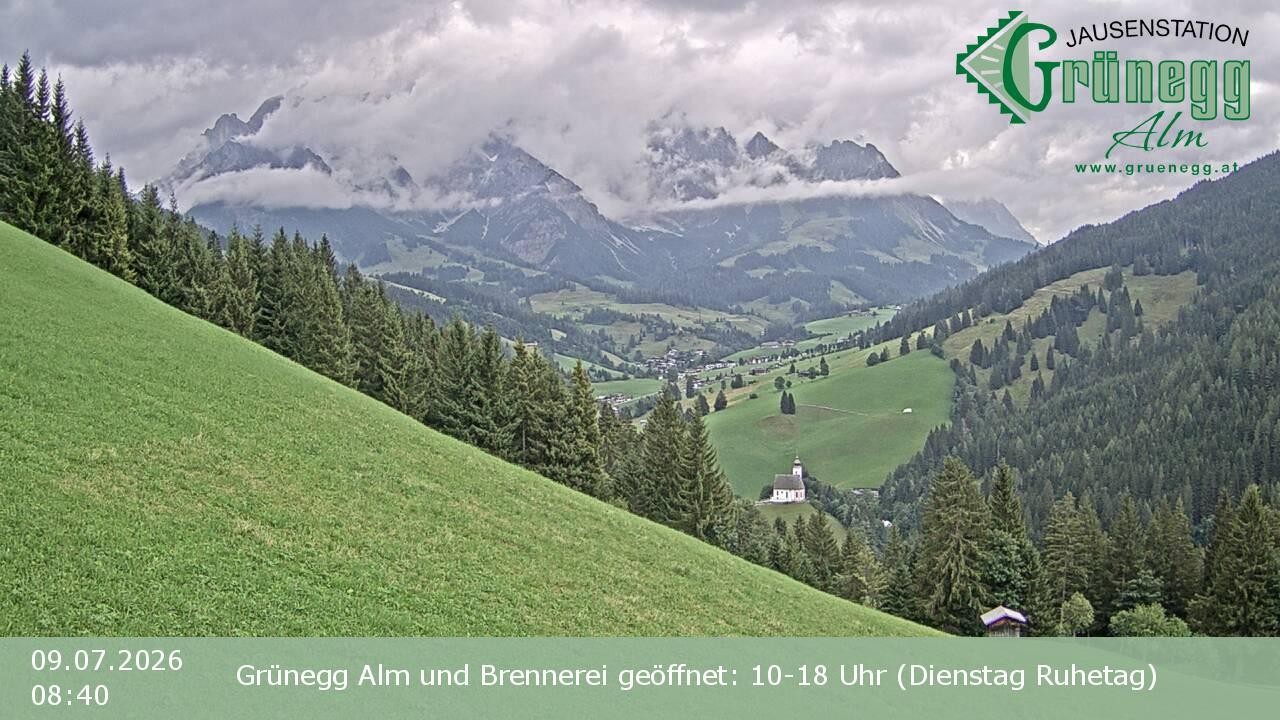 Archiv Foto Webcam Dienten: Ausblick Grünegg Alm