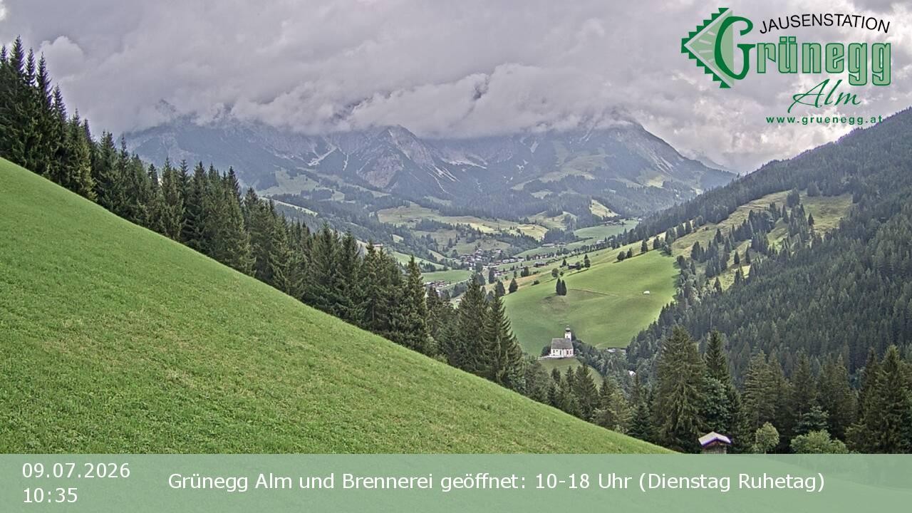 Archiv Foto Webcam Dienten: Ausblick Grünegg Alm