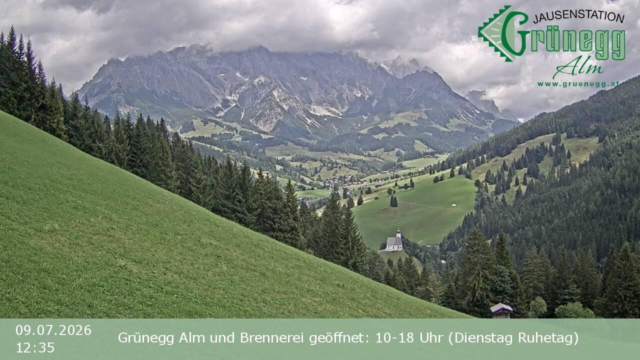Archiv Foto Webcam Dienten: Ausblick Grünegg Alm