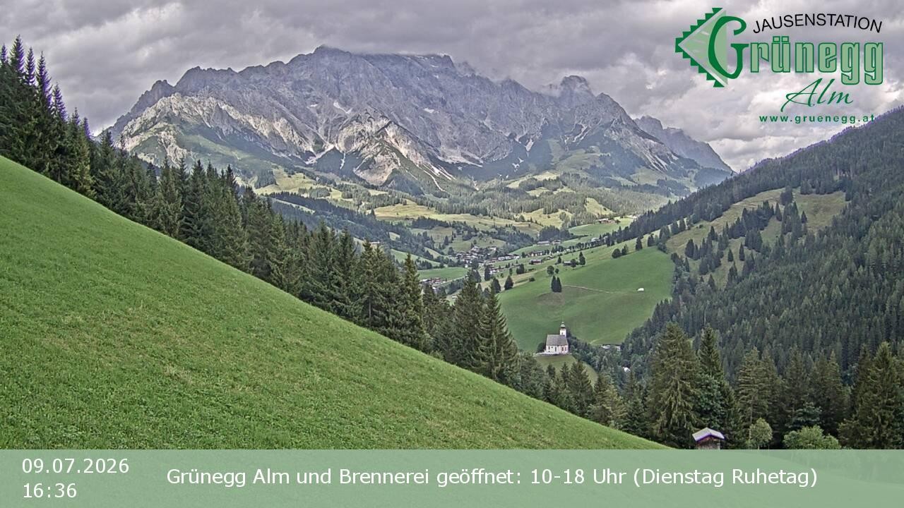 Archiv Foto Webcam Dienten: Ausblick Grünegg Alm