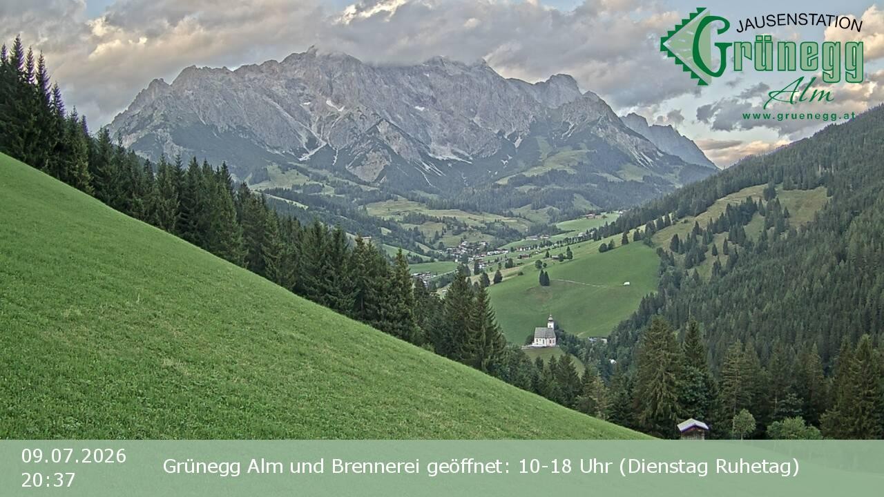 Archiv Foto Webcam Dienten: Ausblick Grünegg Alm