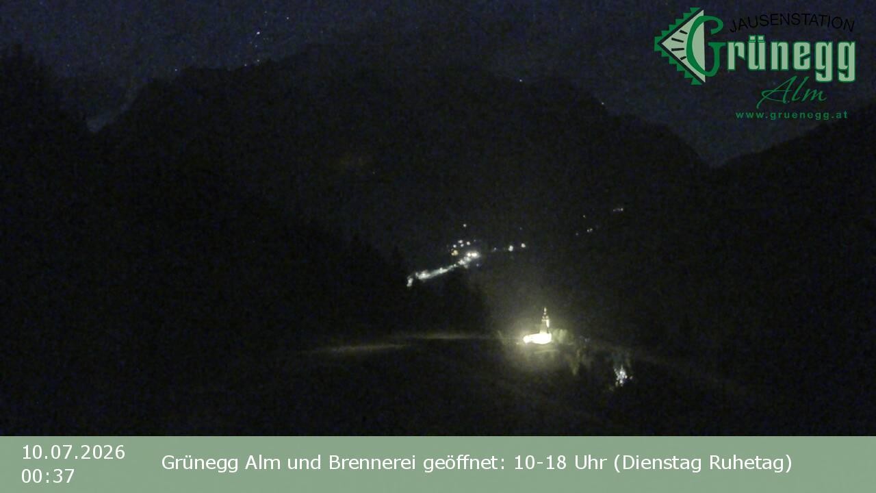 Archived image Webcam Dienten - View Grünegg Alm