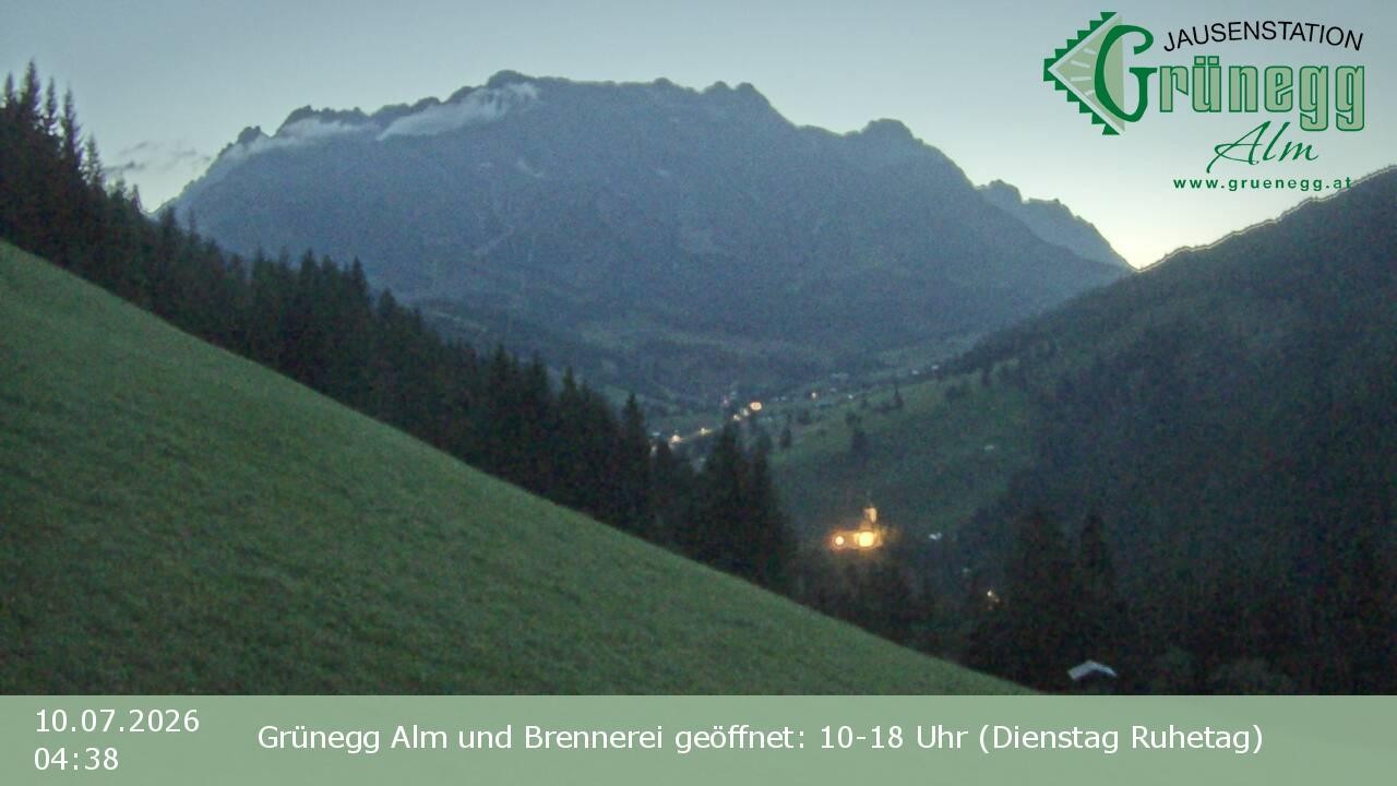 Archived image Webcam Dienten - View Grünegg Alm