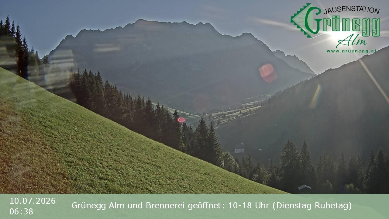 Archived image Webcam Dienten - View Grünegg Alm