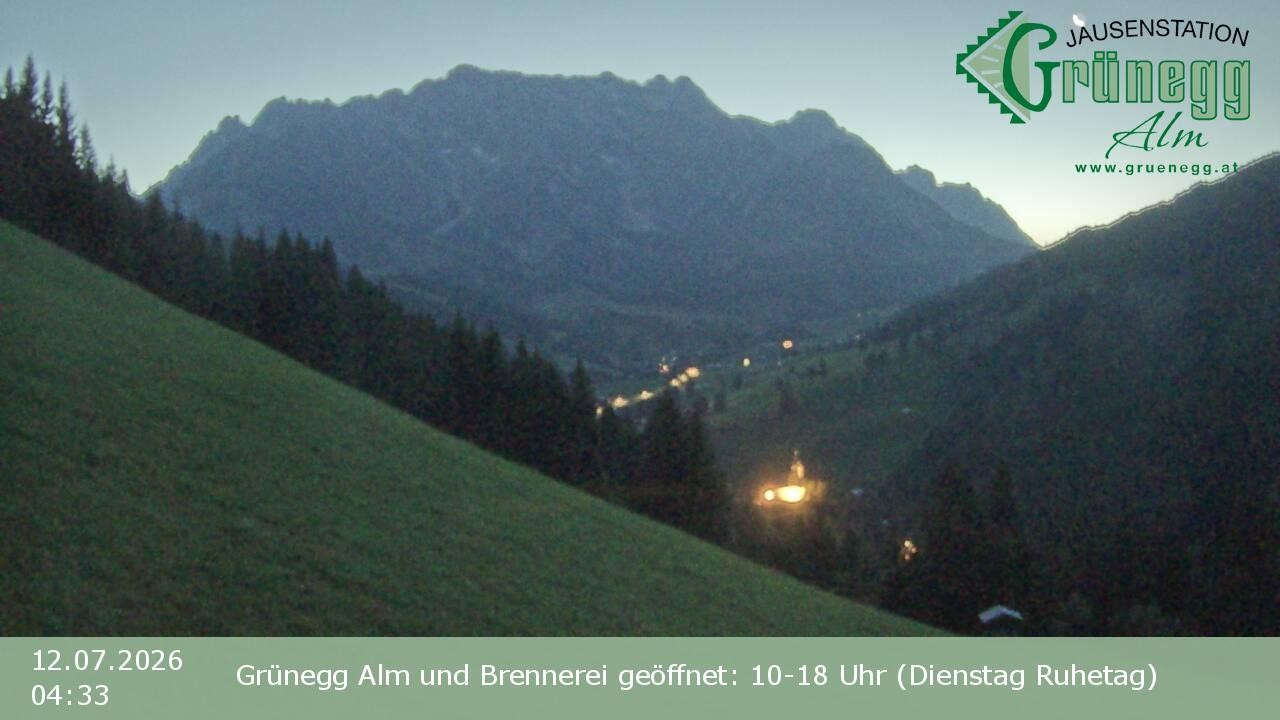 Archived image Webcam Dienten - View Grünegg Alm