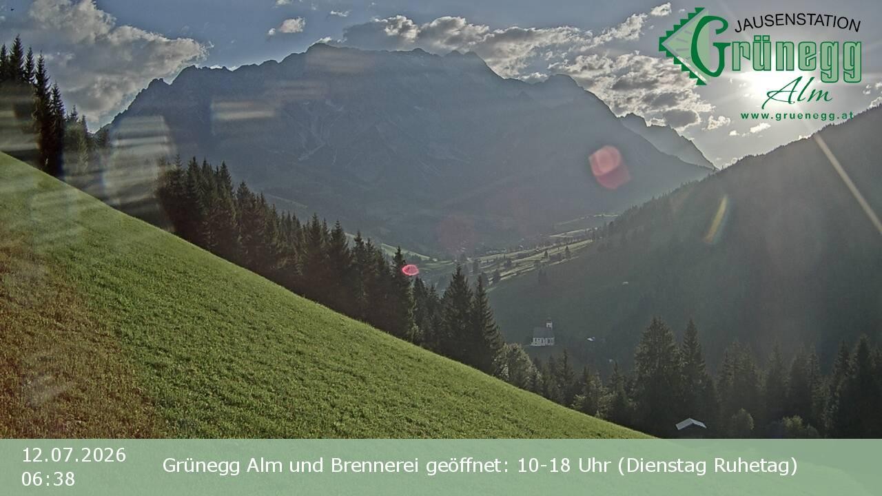 Archived image Webcam Dienten - View Grünegg Alm