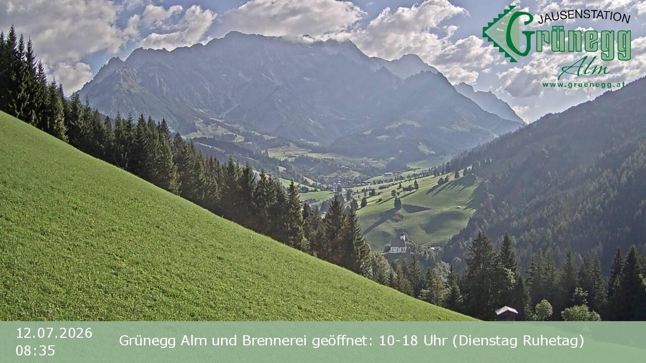 Archived image Webcam Dienten - View Grünegg Alm